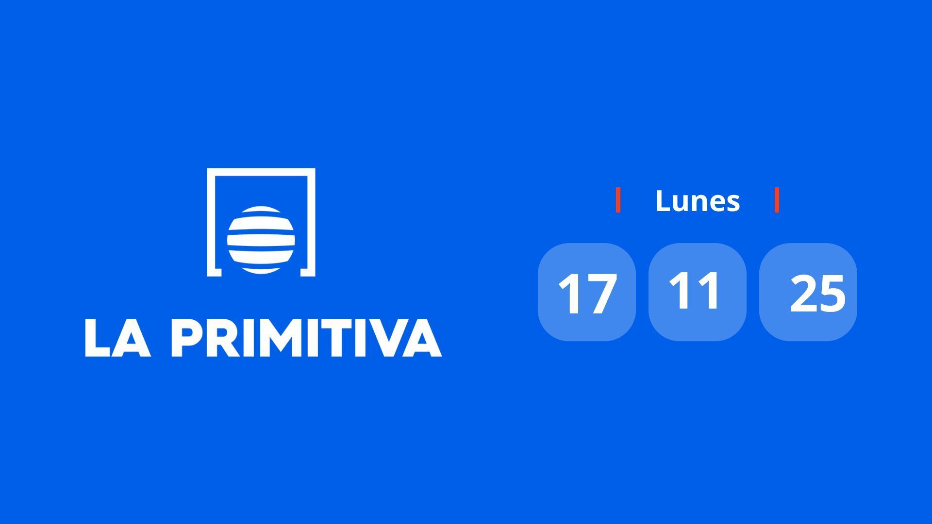 El resultado del sorteo de La Primitiva del 17 de noviembre de 2025