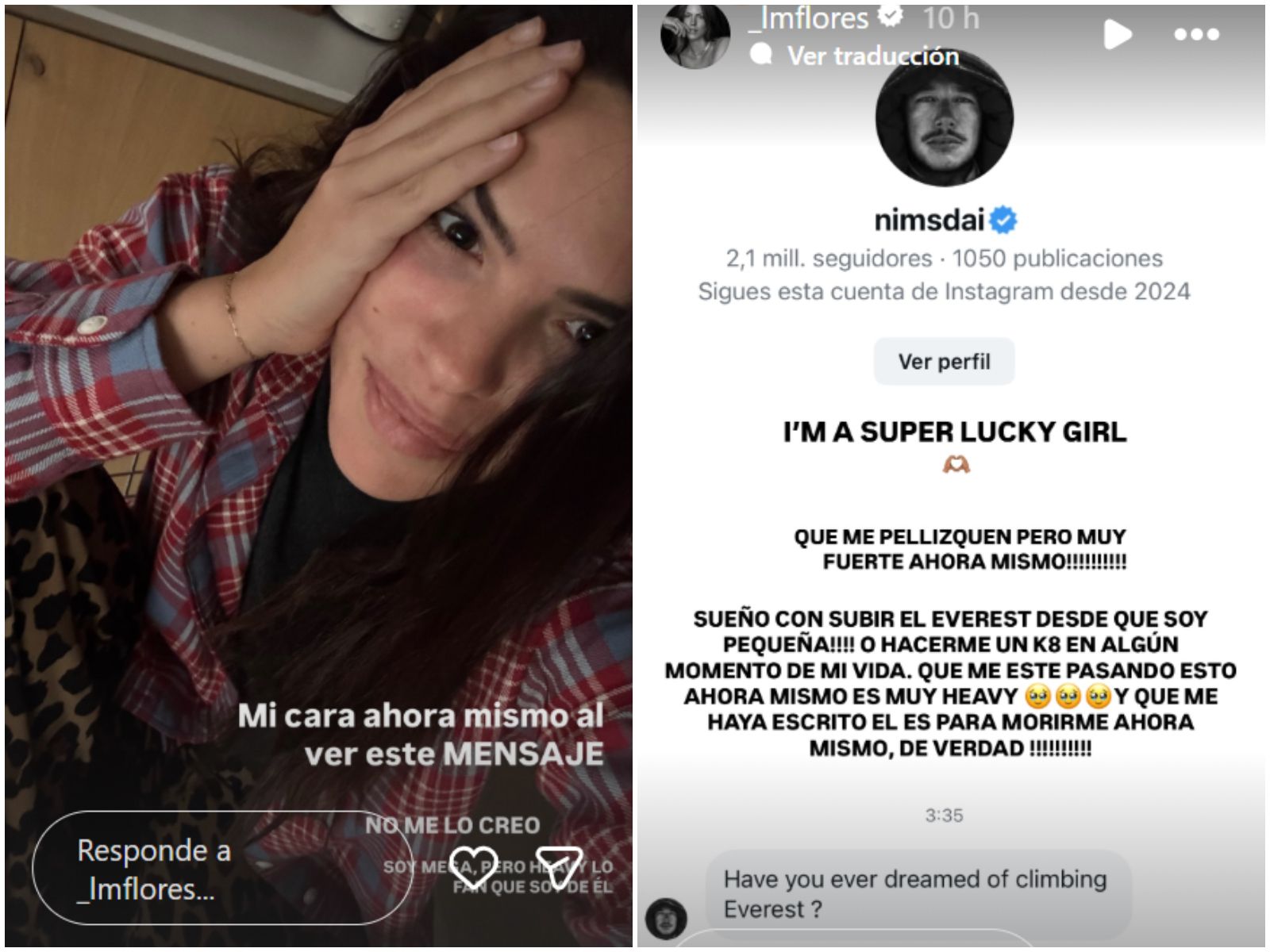 Historias de Instagram de Laura Matamoros