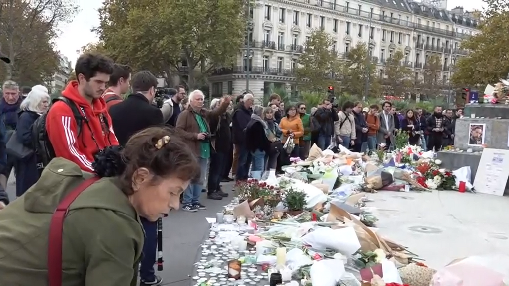 Homenaje a las víctimas del los atentados de París de 2015