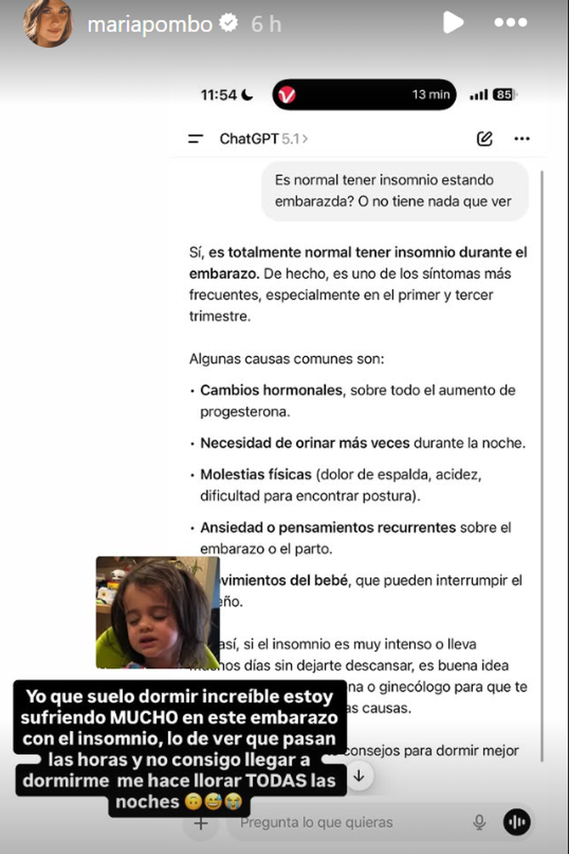 María Pombo revela su mayor problema durante su embarazo