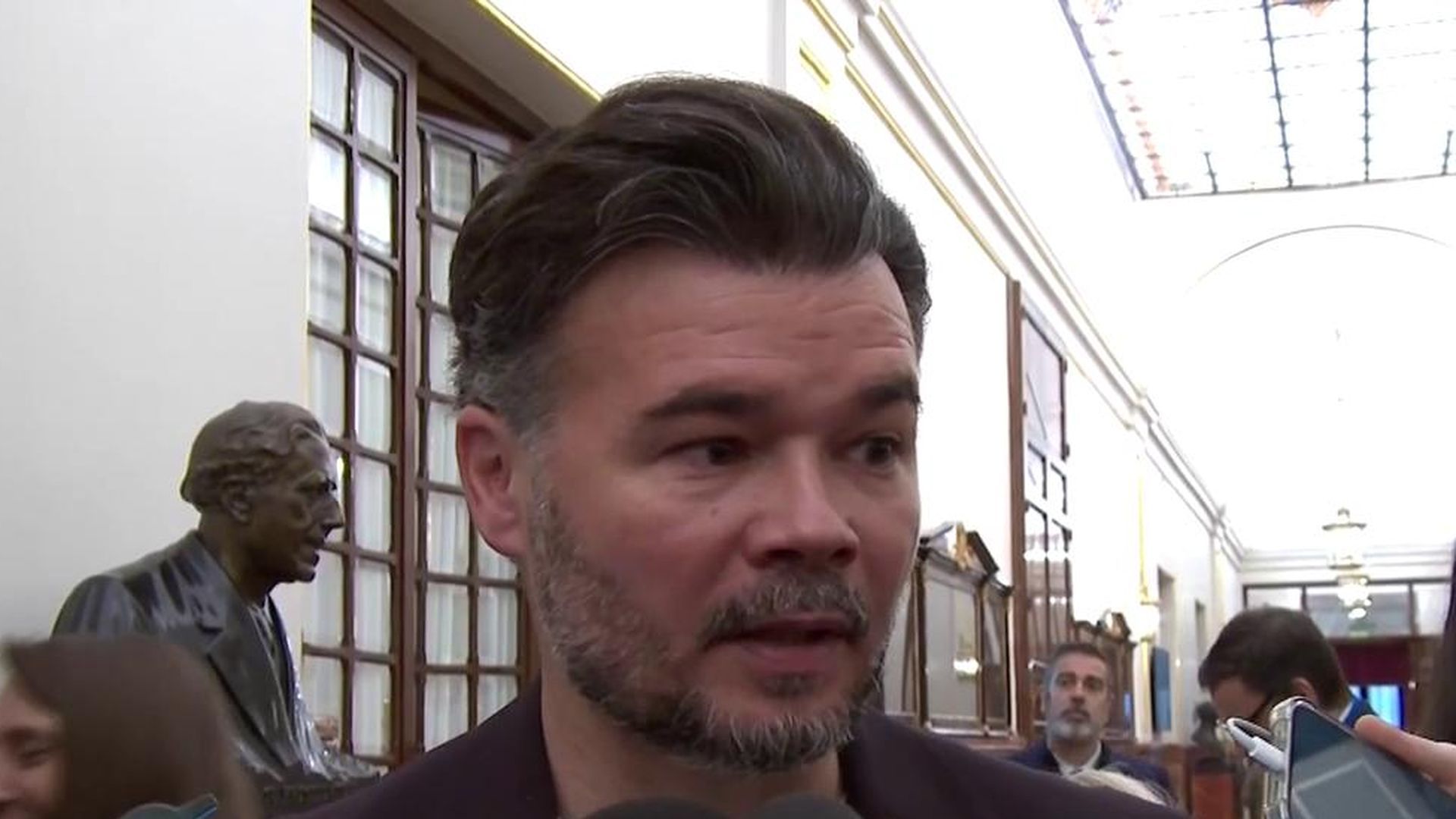 Rufián aplaude el "sentido común" del TJUE con la amnistía porque "encarcelar por un referéndum fue una salvajada"