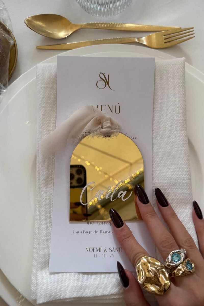 La decoración de las mesas de la boda de Santiago Cañizares