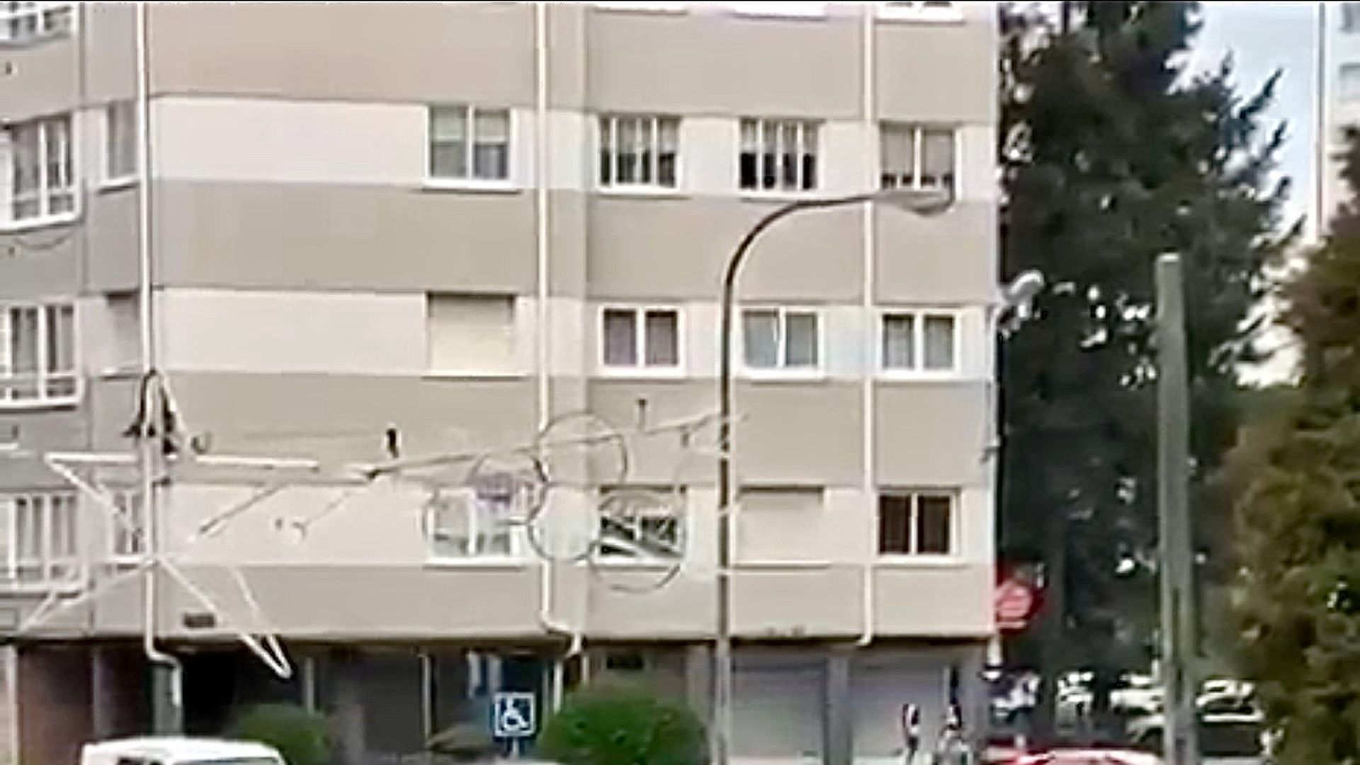 Momento del altercado en el barrio ferrolano de Caranza