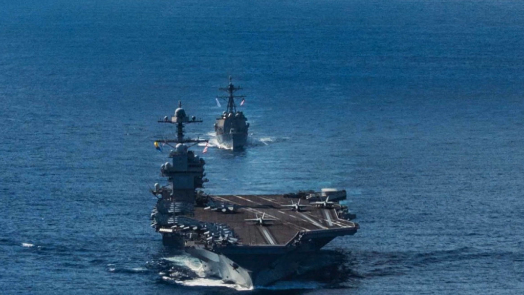 Nuevo paso de Trump contra Maduro: las primeras imágenes del Gerald Ford en el Caribe, el mayor buque jamás construido