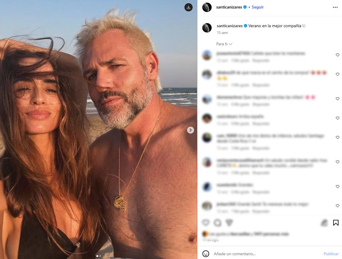 Santiago Cañizares y su novia, Noemí