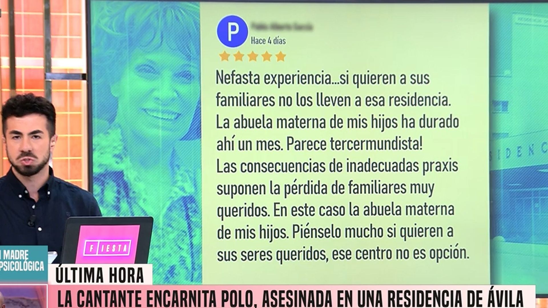 Las reseñas de la residencia en la que ha fallecido Encarnita Polo
