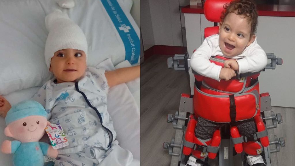 Aarón, un niño de dos años y medio de Huelva con varios problemas de salud