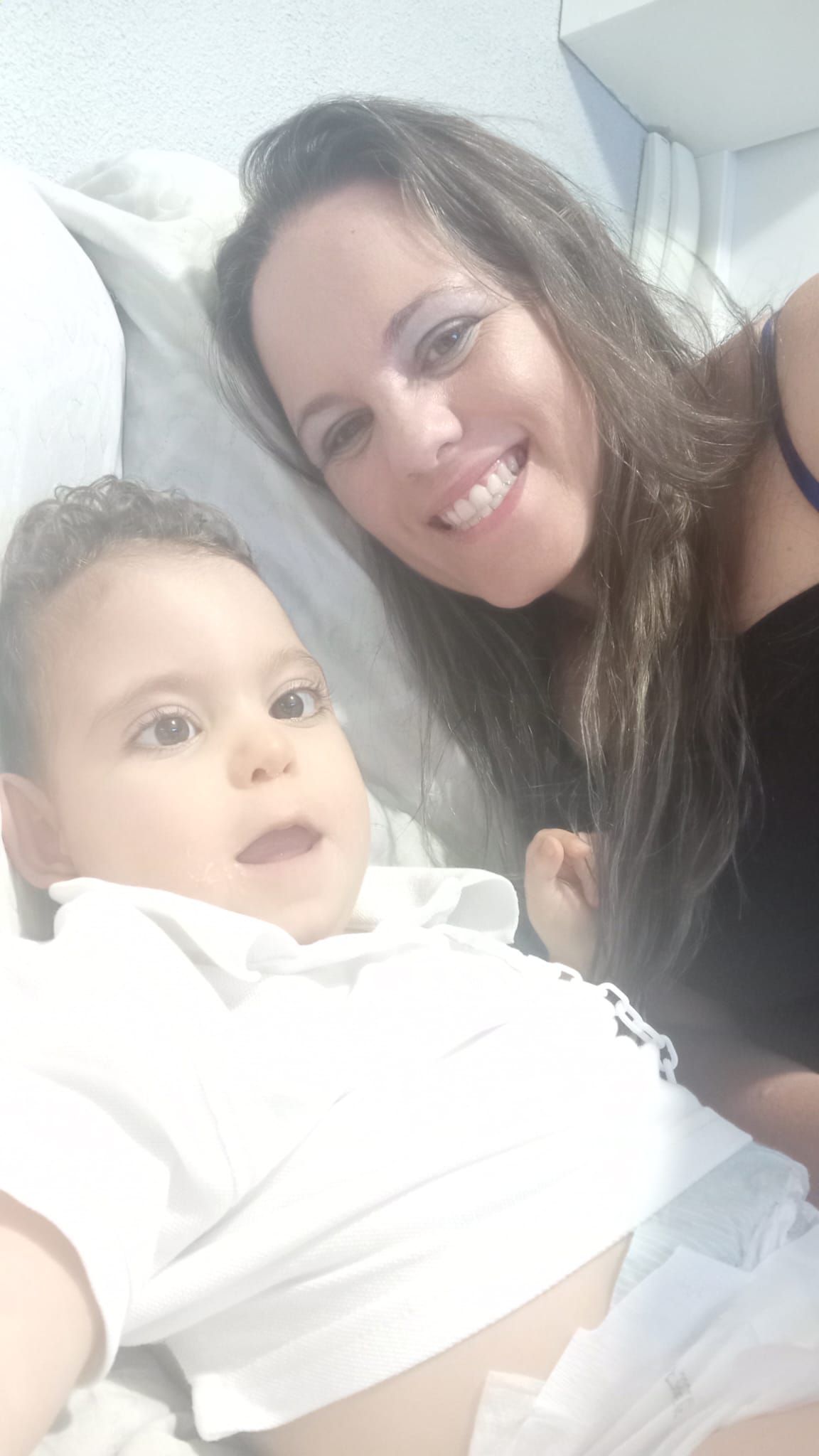 Candy junto a su hijo Aarón