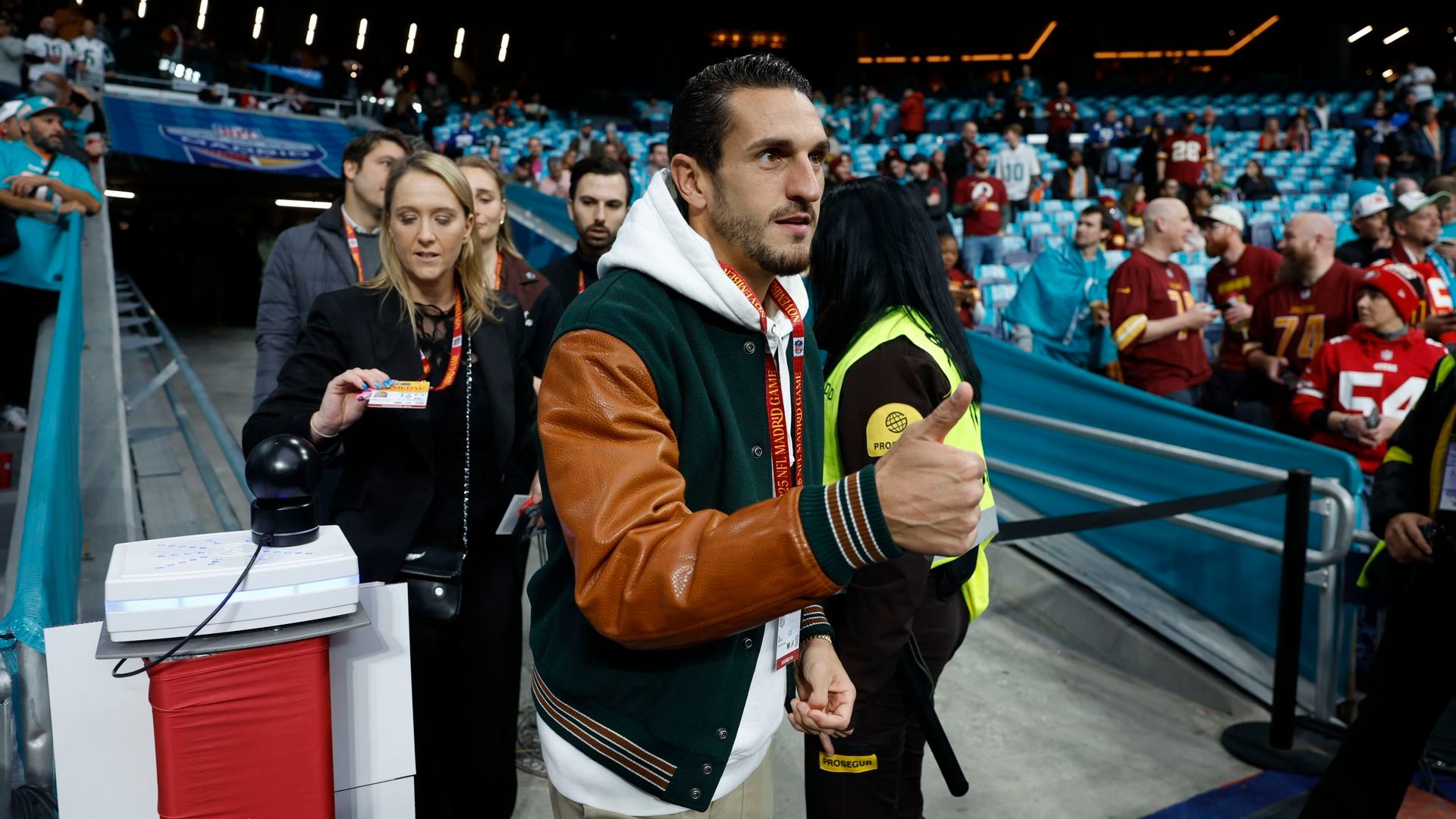 El futbolista Koke, en el partido de la NFL en Madrid