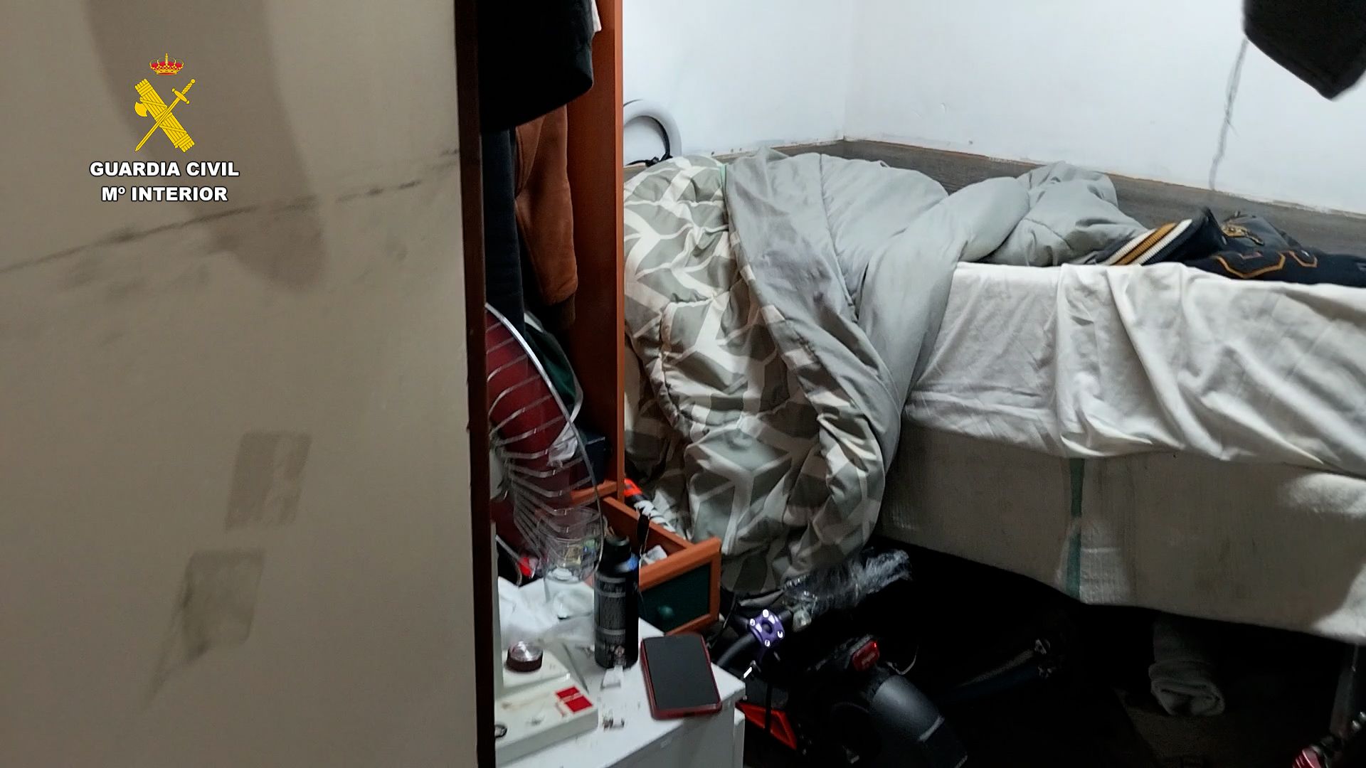 Habitación donde alojaban a algunos migrantes