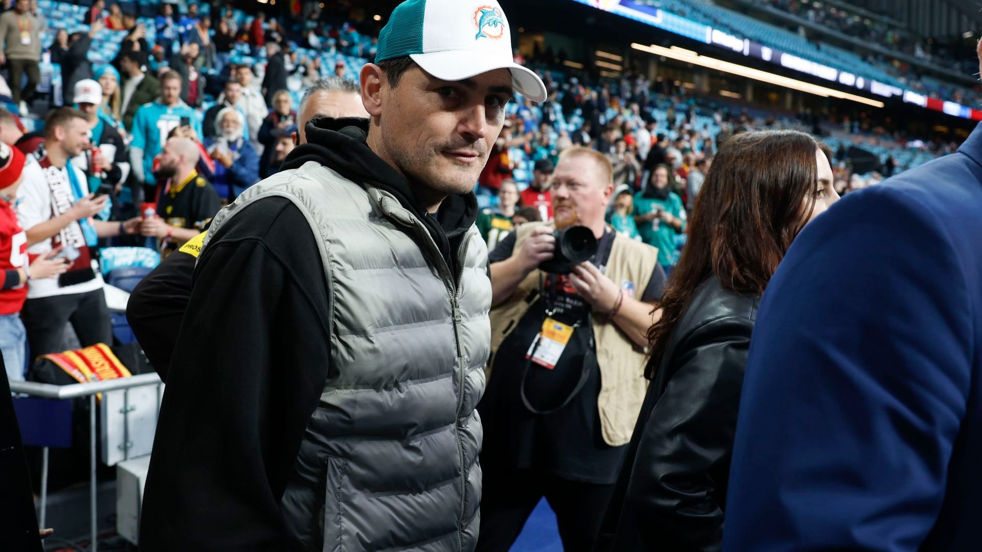 Iker Casillas, en el partido de la NFL en Madrid
