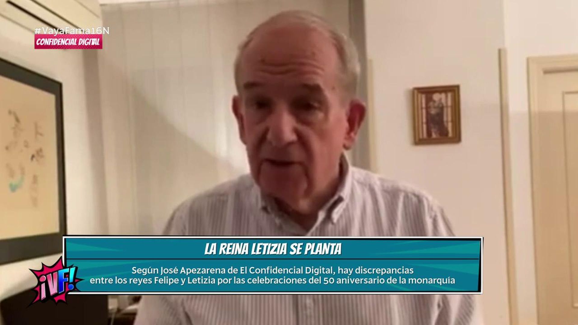 José Apezarena aclara el plantó de Doña Letizia