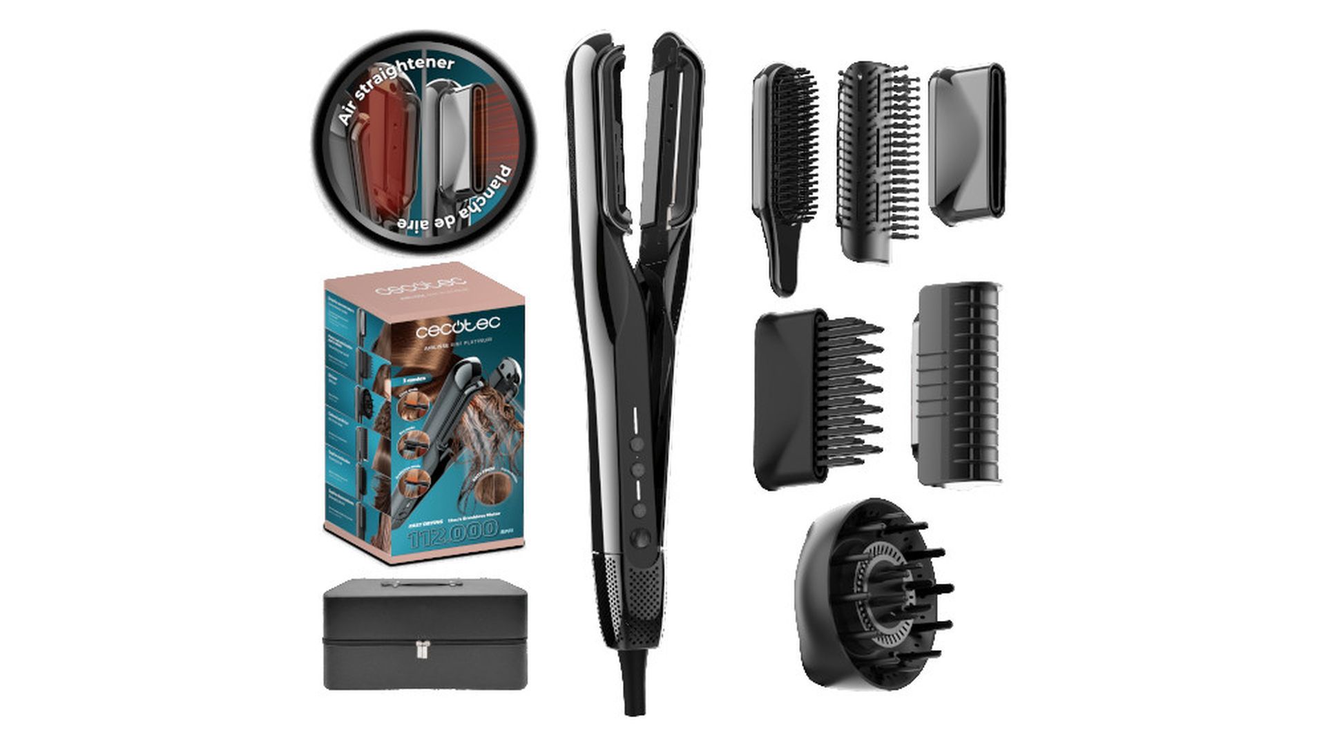 Plancha de pelo con aire Cecotec AirLisse 6in1 Platinum