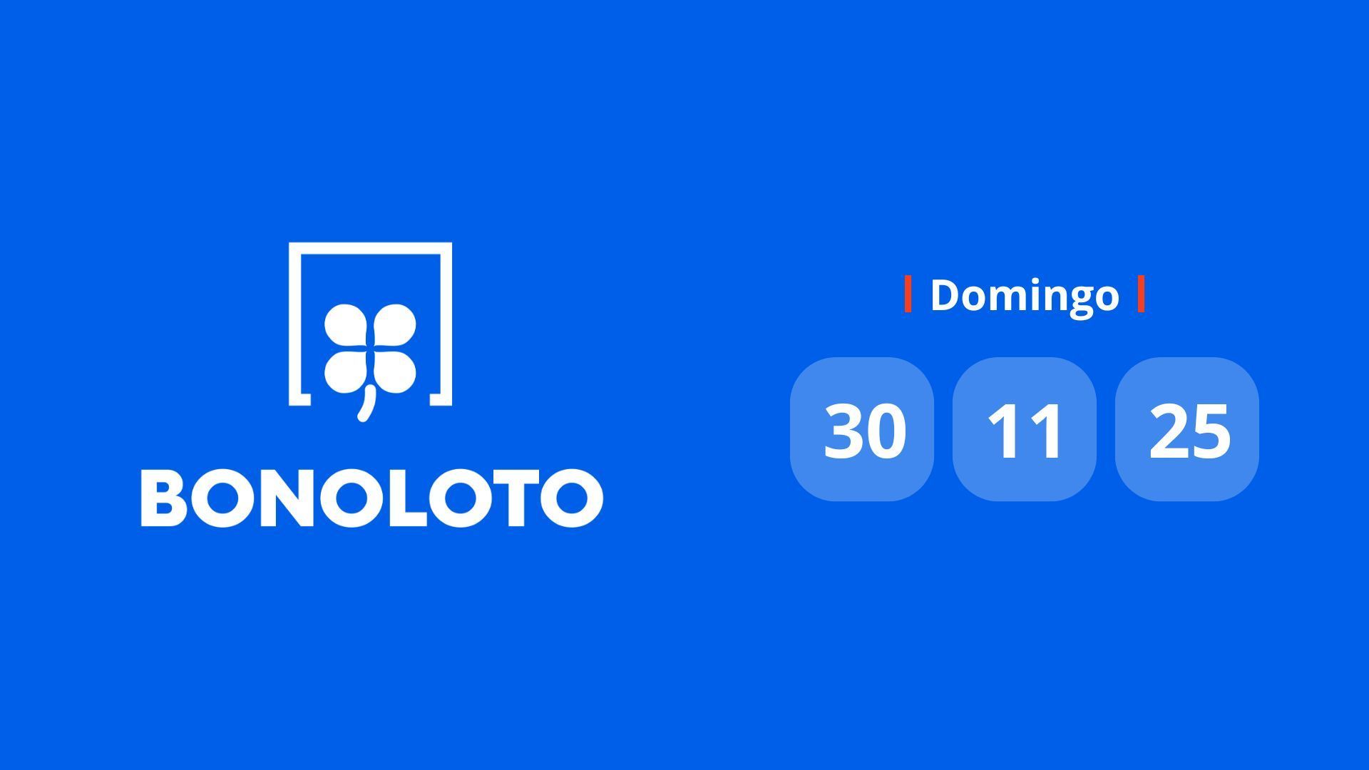 Sorteo de la Bonoloto del 30 de noviembre de 2025
