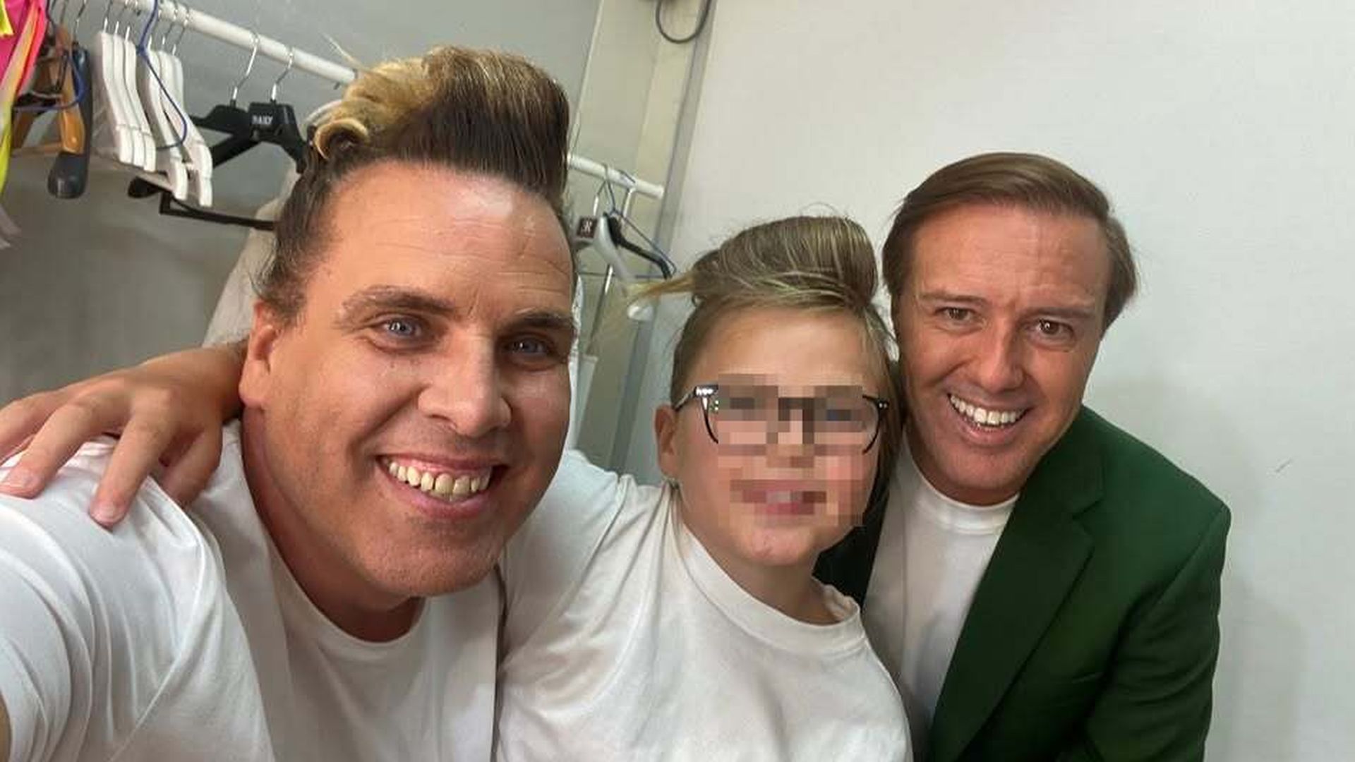 Torito junto a su hijo Nathan y su marido Raúl