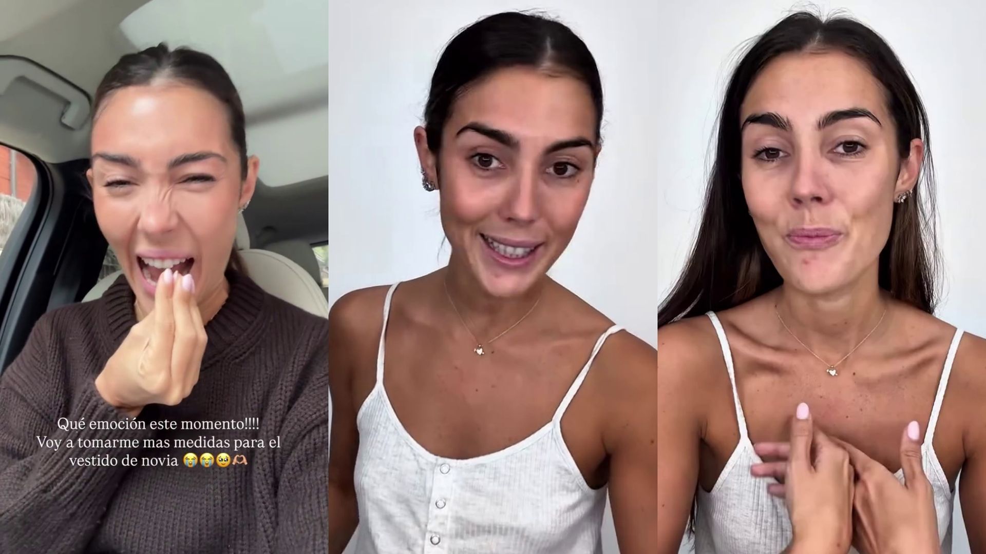 Anna Ferrer se emociona tras acudir al taller en el que se está haciendo su vestido de novia