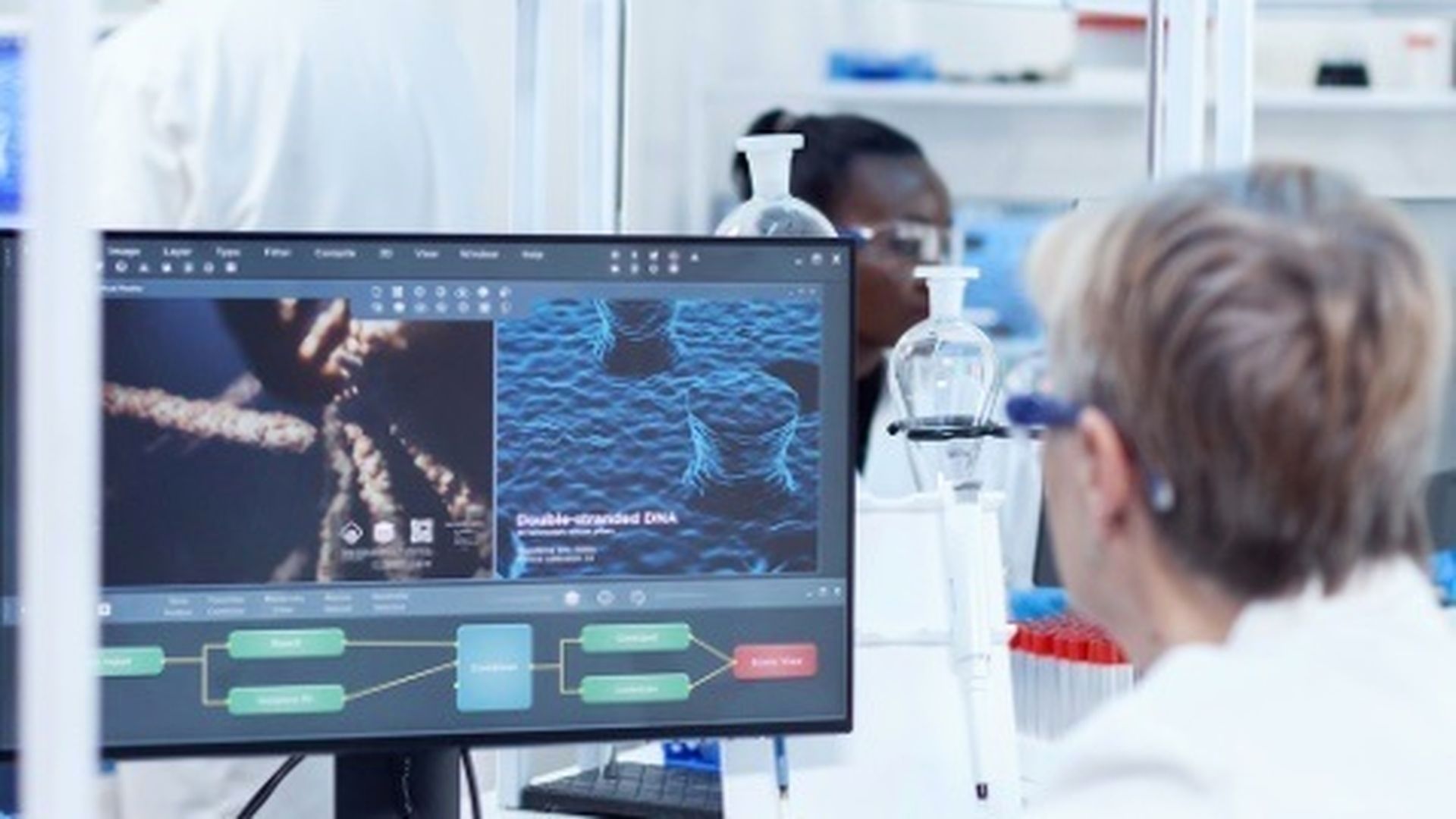 Imagen de archivo de una investigación en laboratorio sobre el alzhéimer