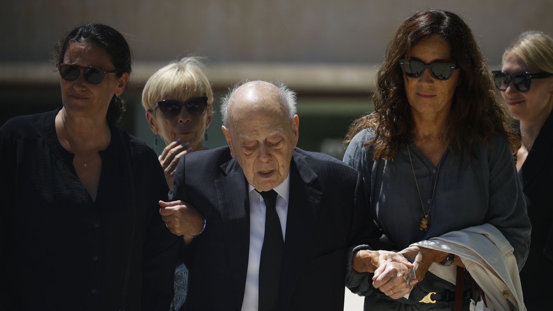 Jordi Pujol con sus hijas