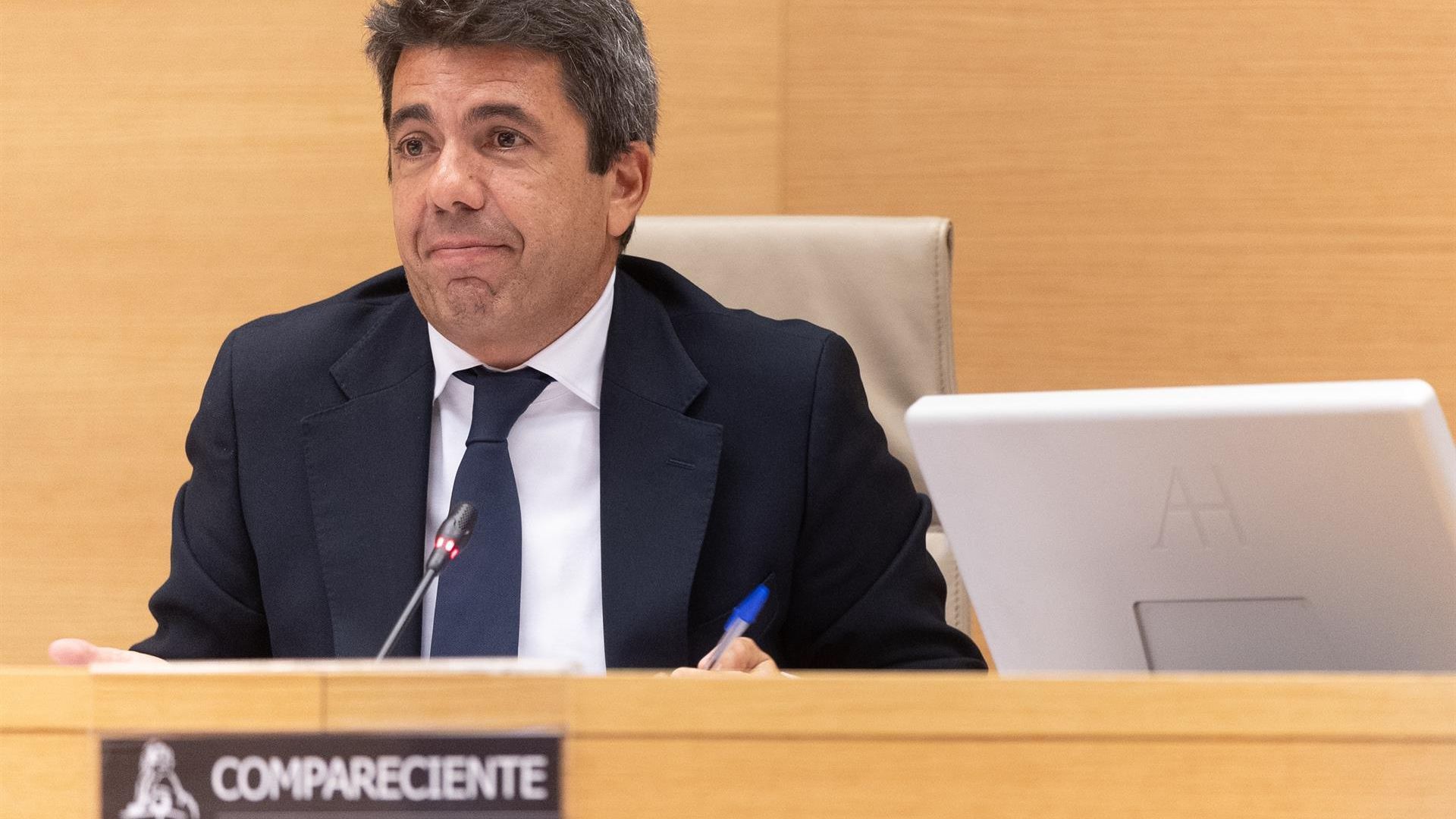 Mazón durante su comparecencia en el Congreso de los Diputados