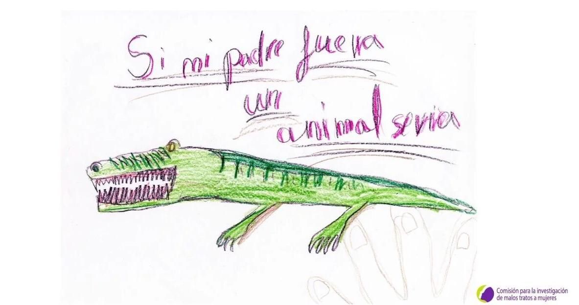 Muchos de estos menores coinciden en representar a sus padres maltratadores como depredadores, se repite la imagen de cocodrilos o tiburones amenazantes