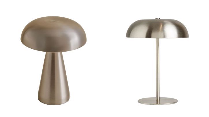 De izda. a dcha.: Lámpara led inalámbrica, de Sklum (24,95€). Lámpara monocolor táctil, de Zara Home (29,99€).