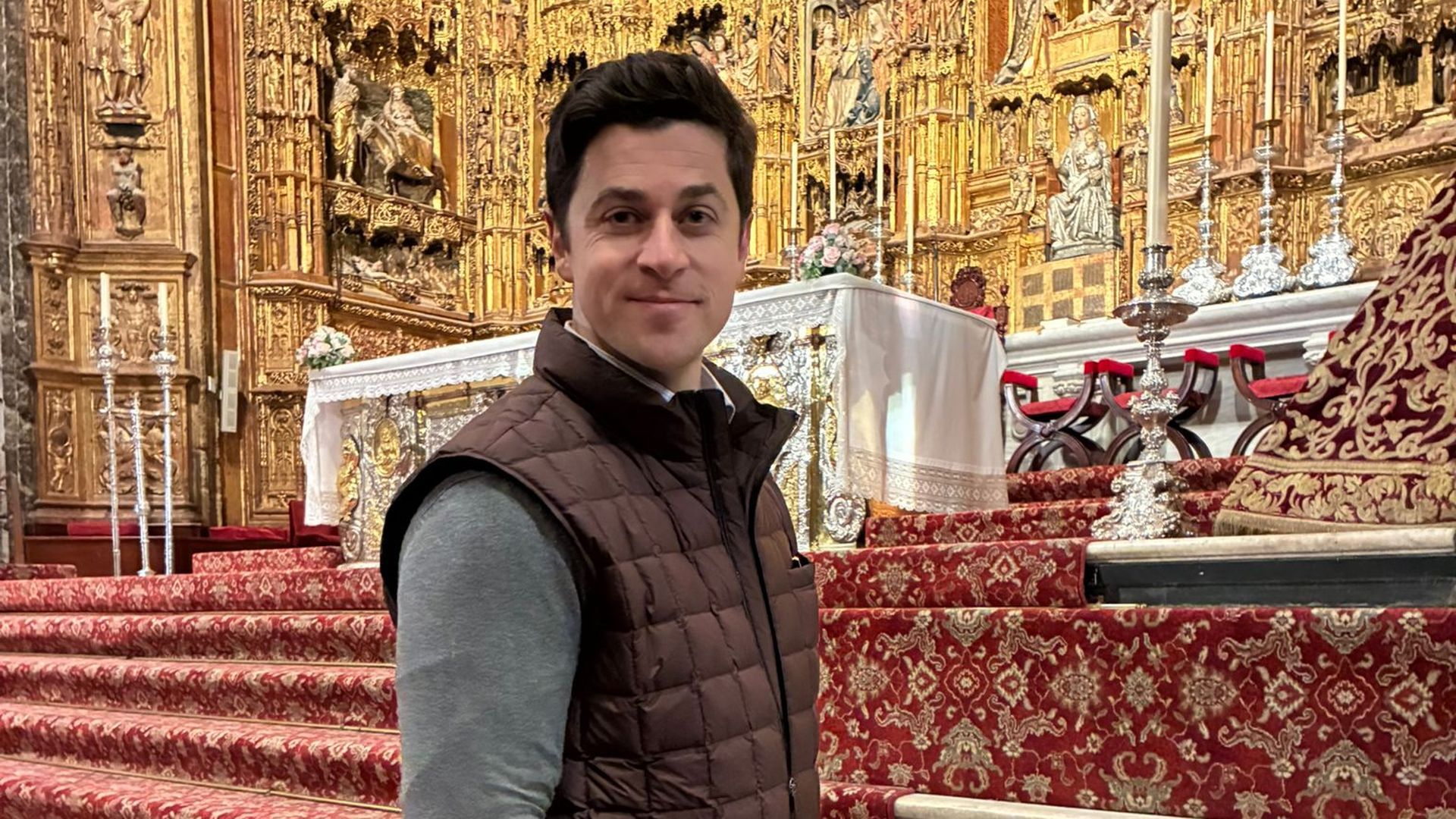 El actor David Henrie, en la Catedral de Sevilla