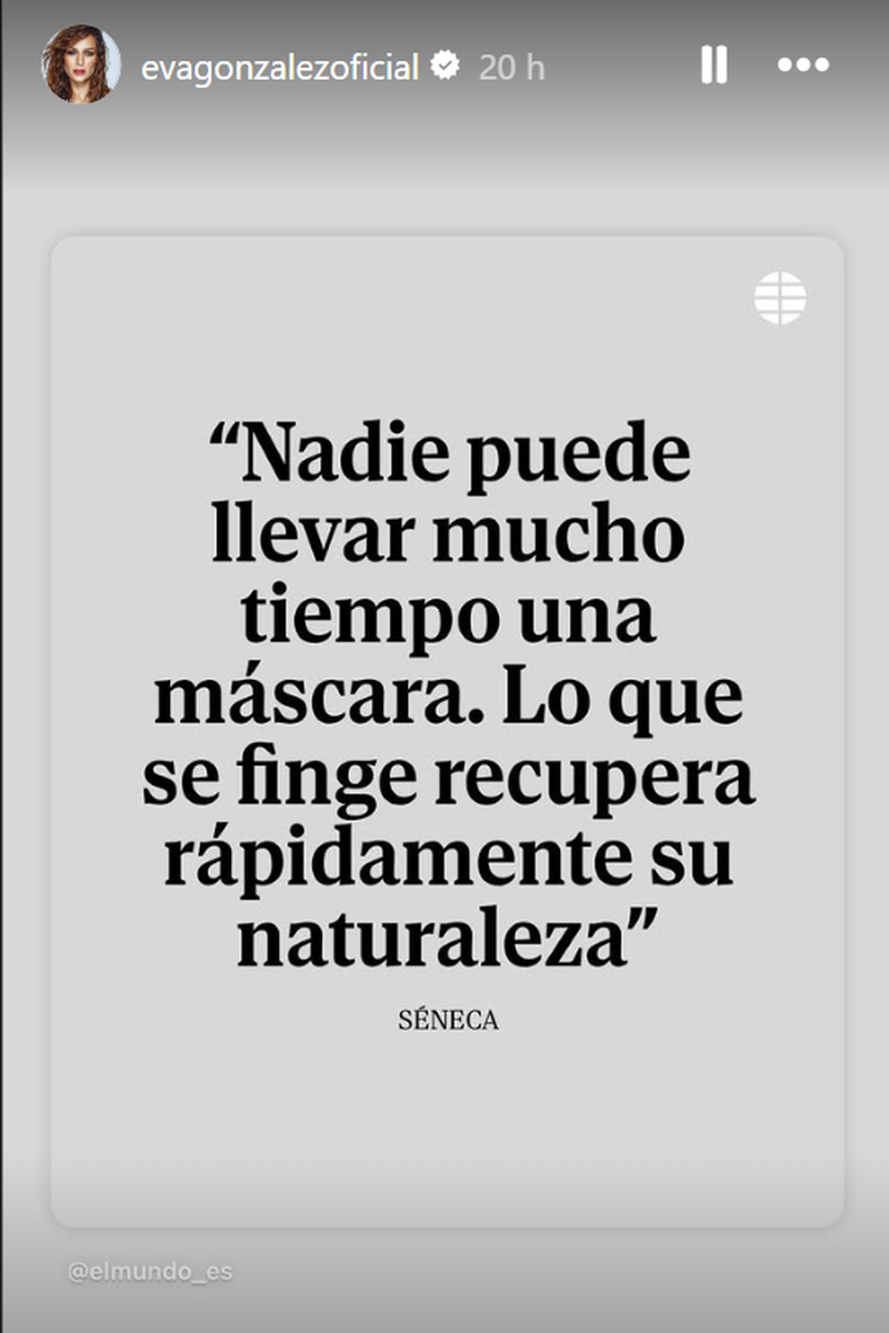 La enigmática frase que ha publicado Eva González
