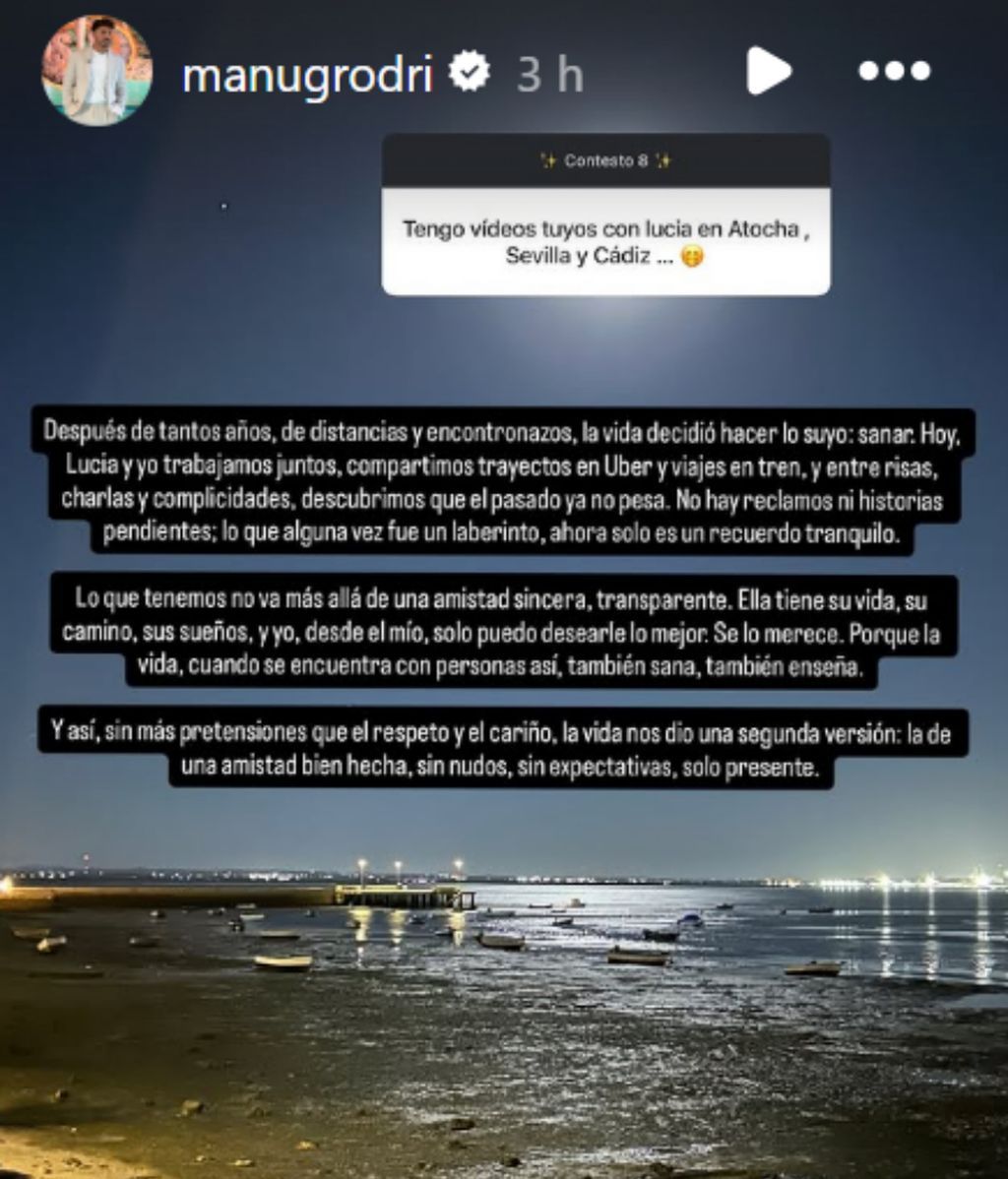 Manuel se sincera sobre su reconciliación con Lucía