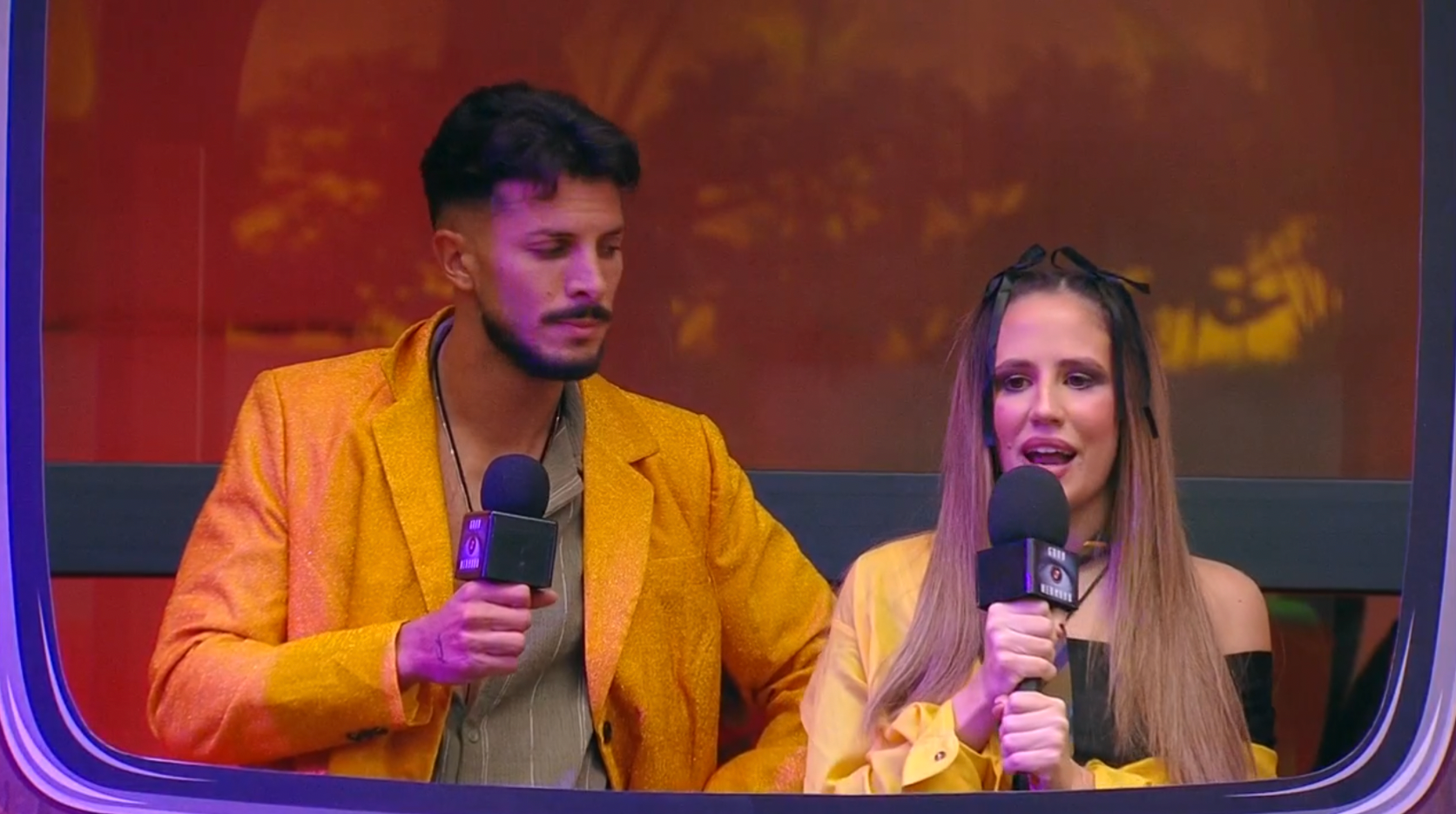 Aroa y Cristian en la Tele de 'GH'