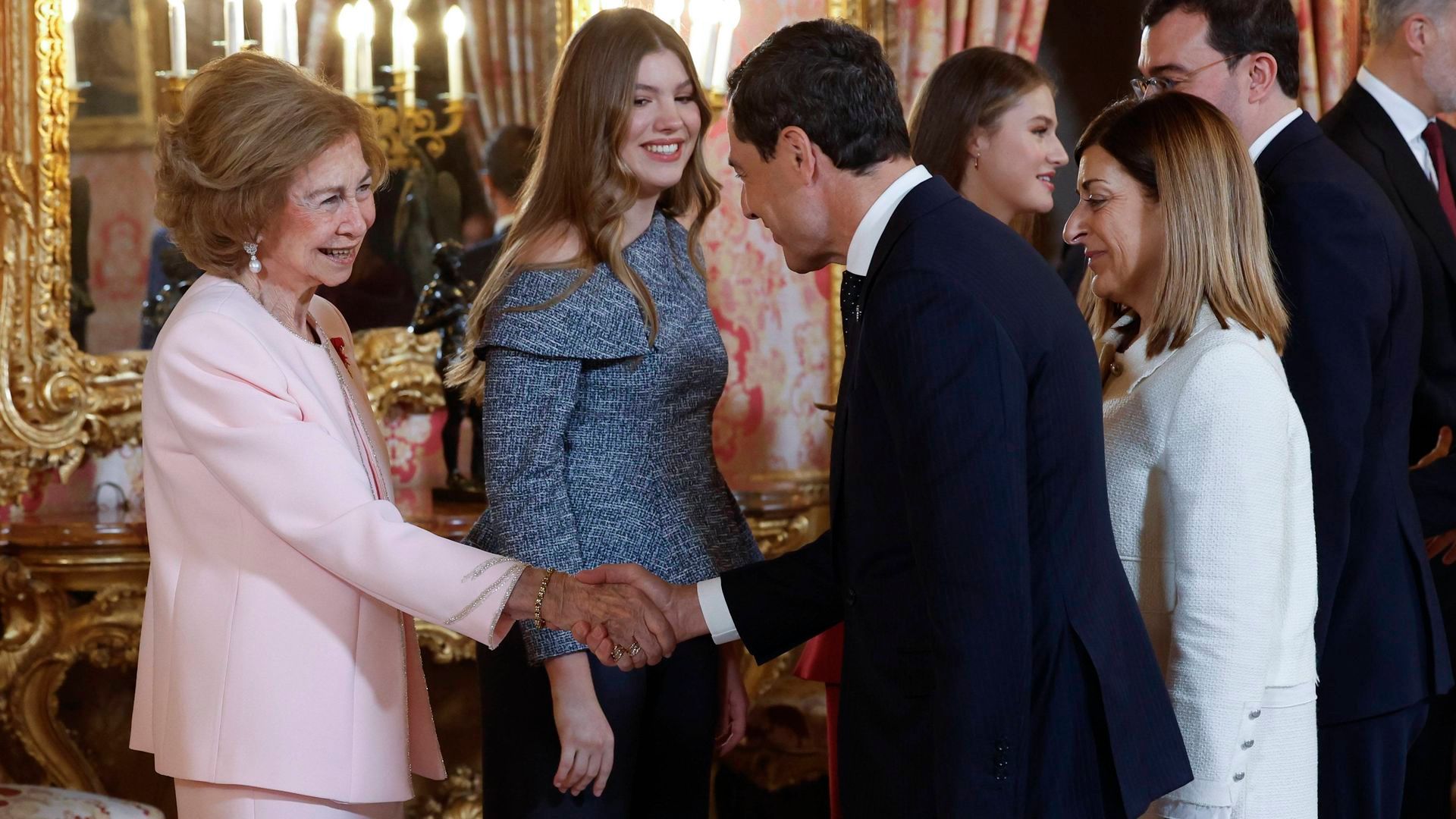 Detalle del top de la infanta Sofía