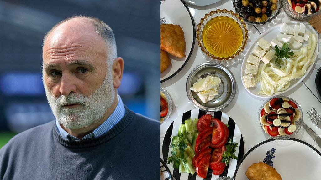 José Andrés y desayuno, en un montaje de fotos