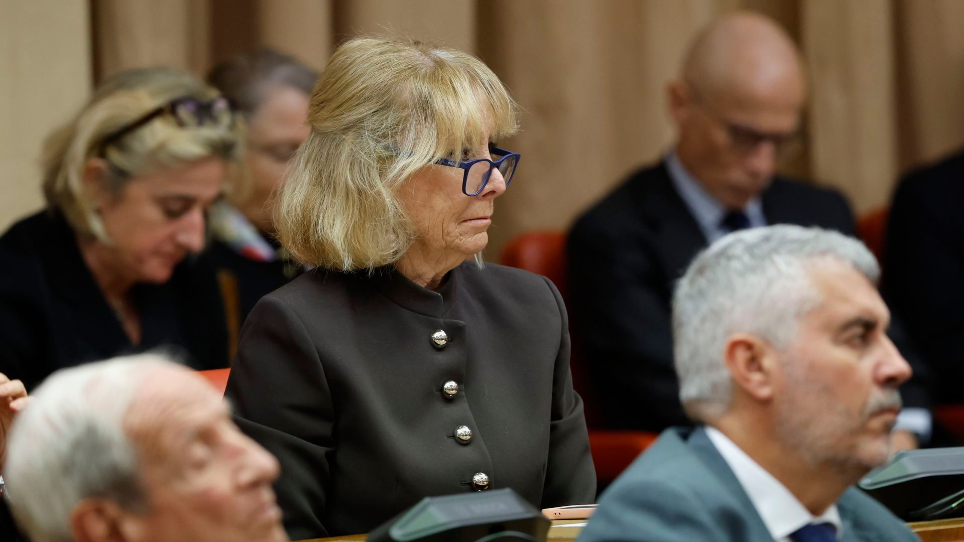 La expresidenta del Senado Esperanza Aguirre durante el coloquio ’50 años después: la Corona en el tránsito a la democracia’