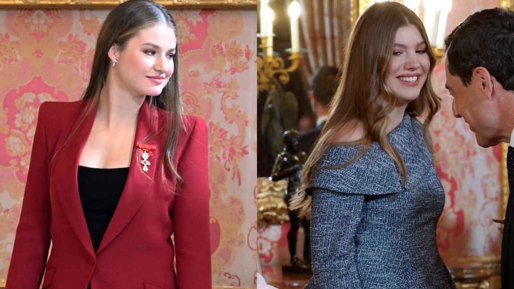 La princesa Leonor y la infanta Sofía, en un montaje de fotos