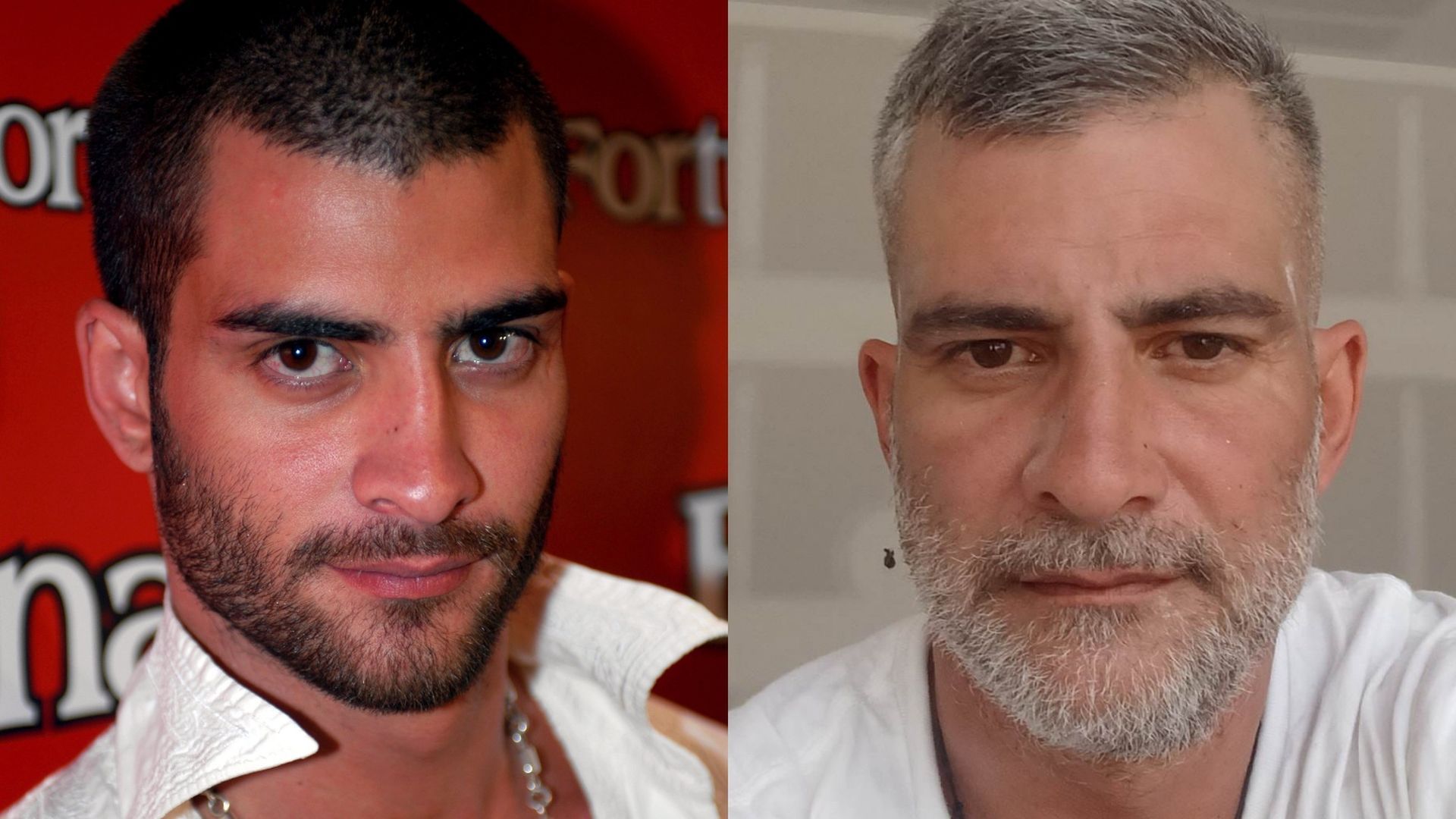 Montaje con foto de archivo de Asdrúbal y otra con su imagen actual