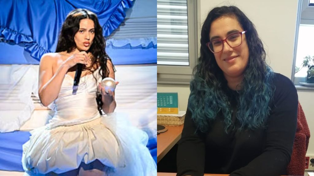 Rosalía, en una actuación, y la psicóloga Eva María Parrilla