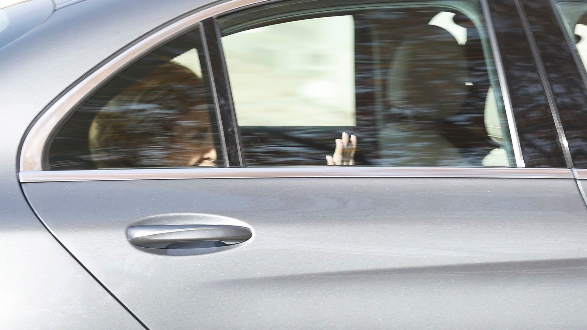 La reina Sofía en el amuerzo íntimo de la Familia Real en El Pardo