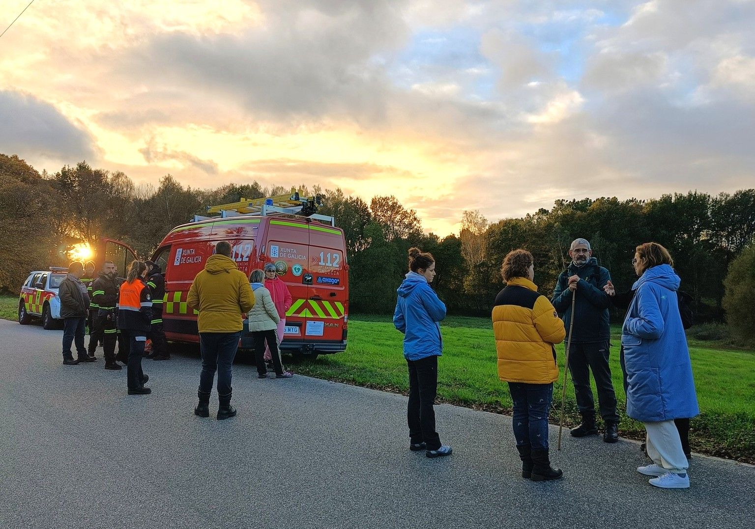 Batida de búsqueda de Clotilde en un entorno rural de Lalín