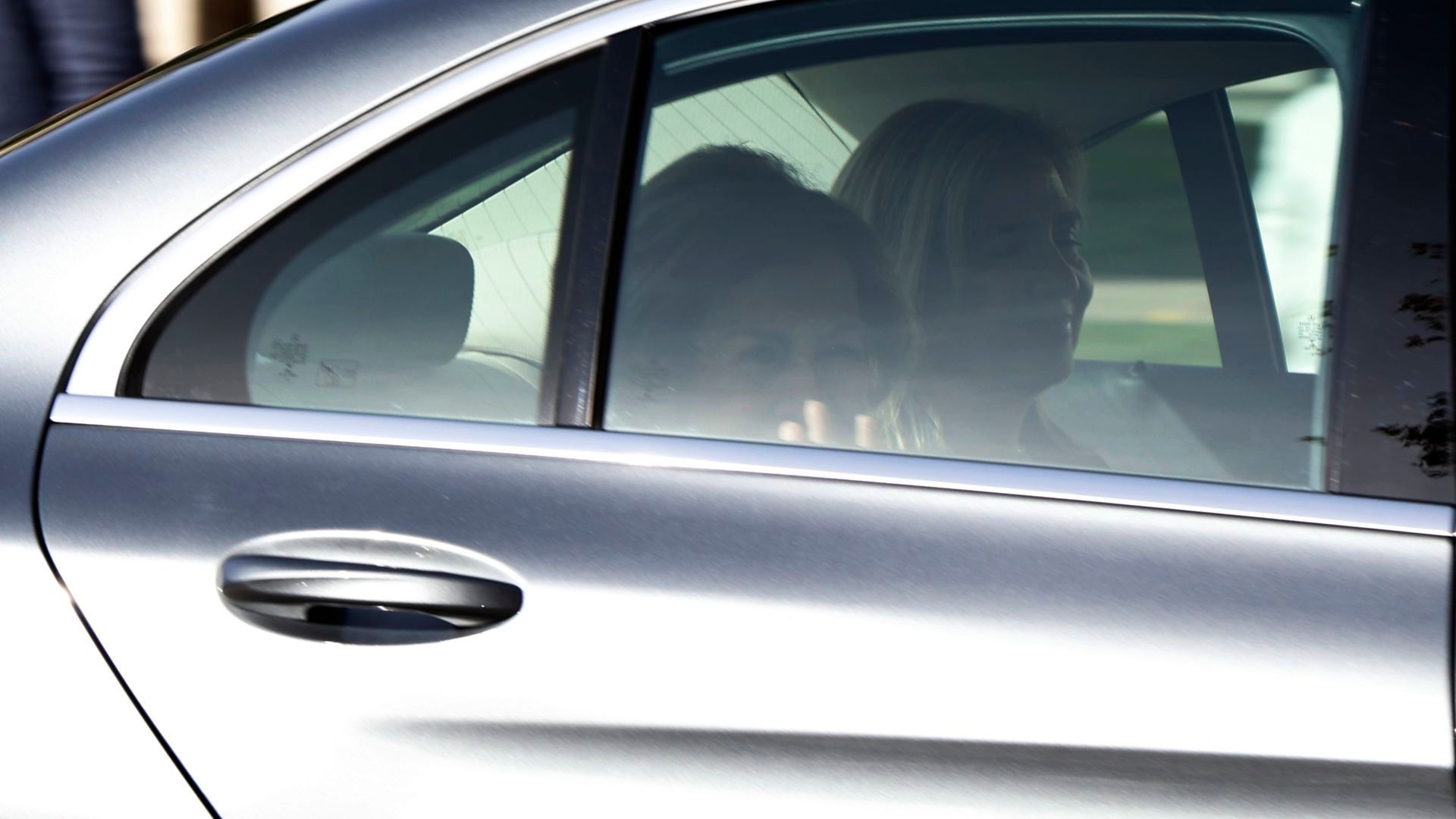 La reina Sofía y la infanta Cristina a su llegada a El Pardo