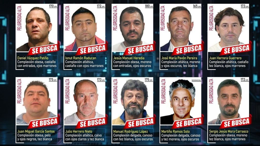 Así son los diez delincuentes más buscados por la policía en España, uno de ellos ya está localizado