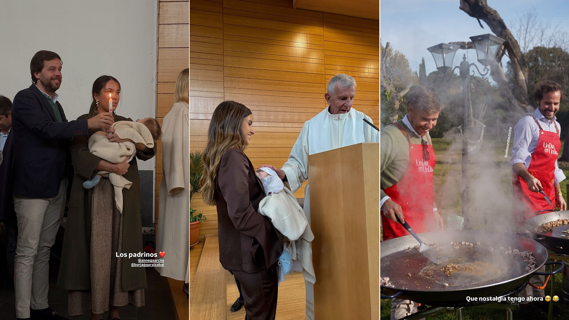 Bautizo del hijo de Luis Giménez y Maialen Moren