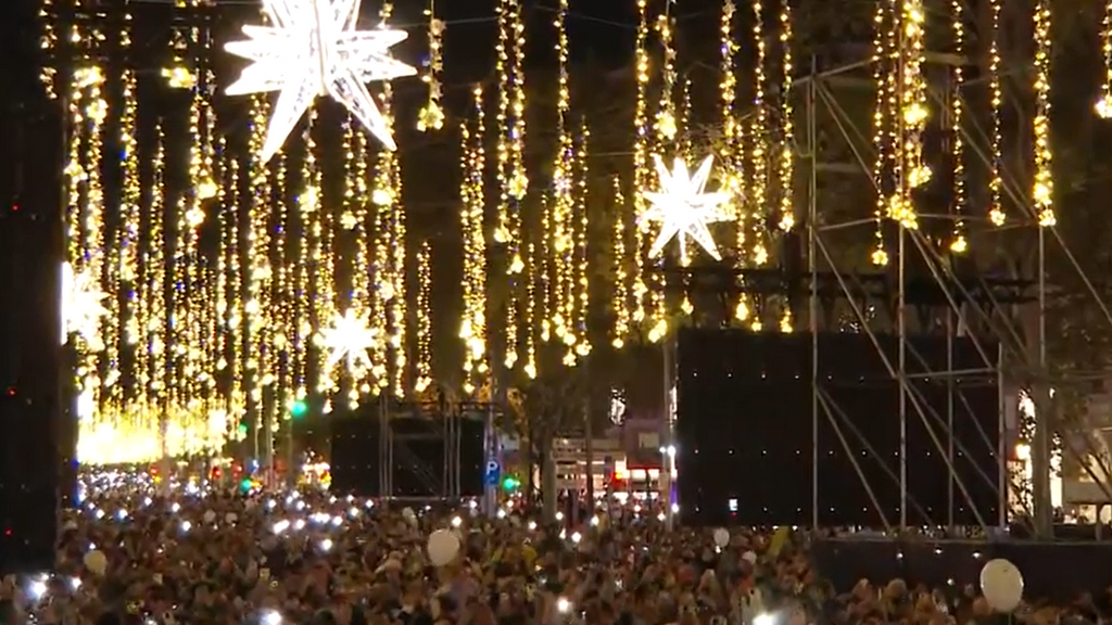 Atraídos por las luces de navidad