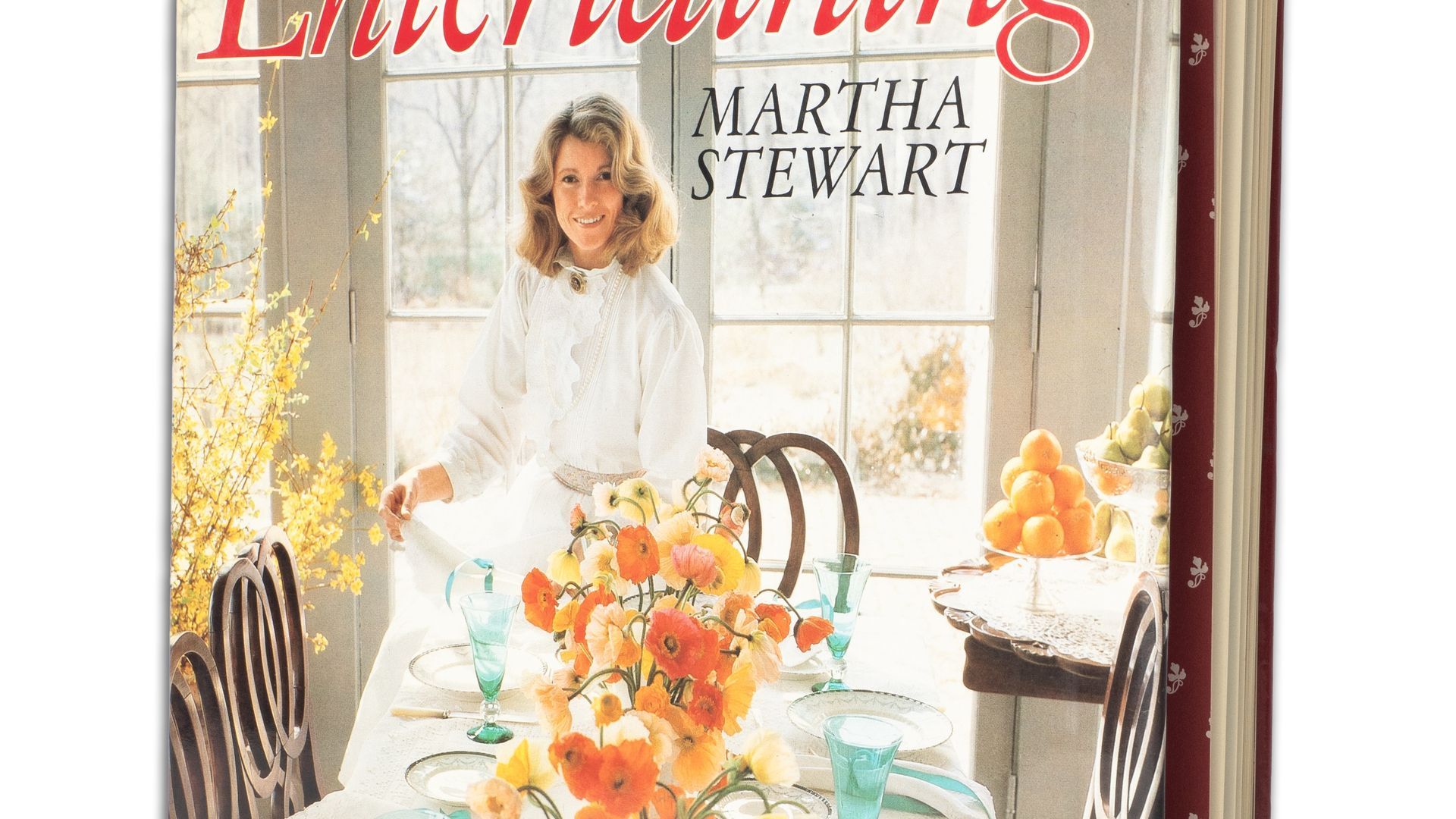 Detalle de la portada de Entertaining de Martha Stewart