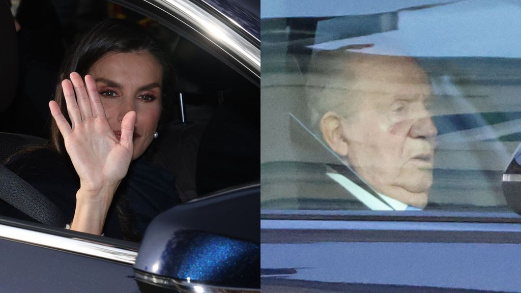 La reina Letizia y el rey Juan Carlos, en un montaje de fotos