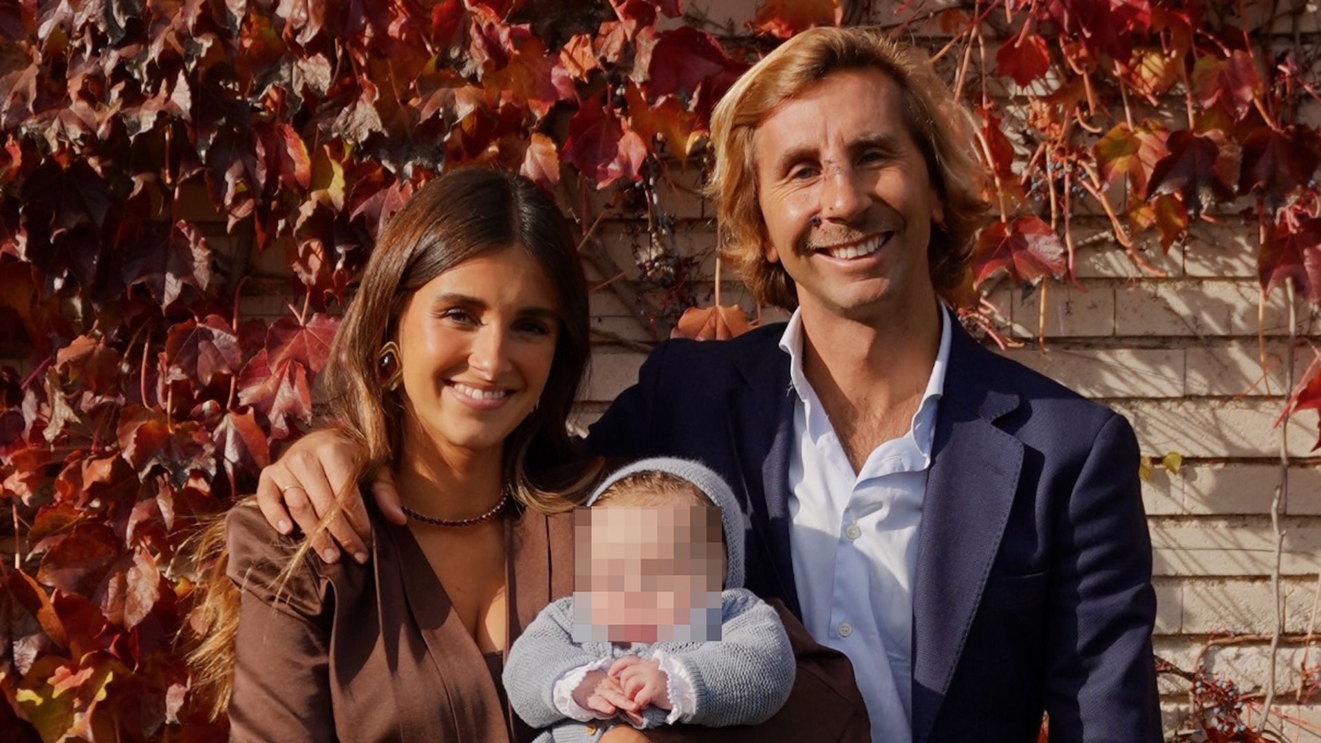 Luis Giménez y Maialen Moreno bautizan a su hijo