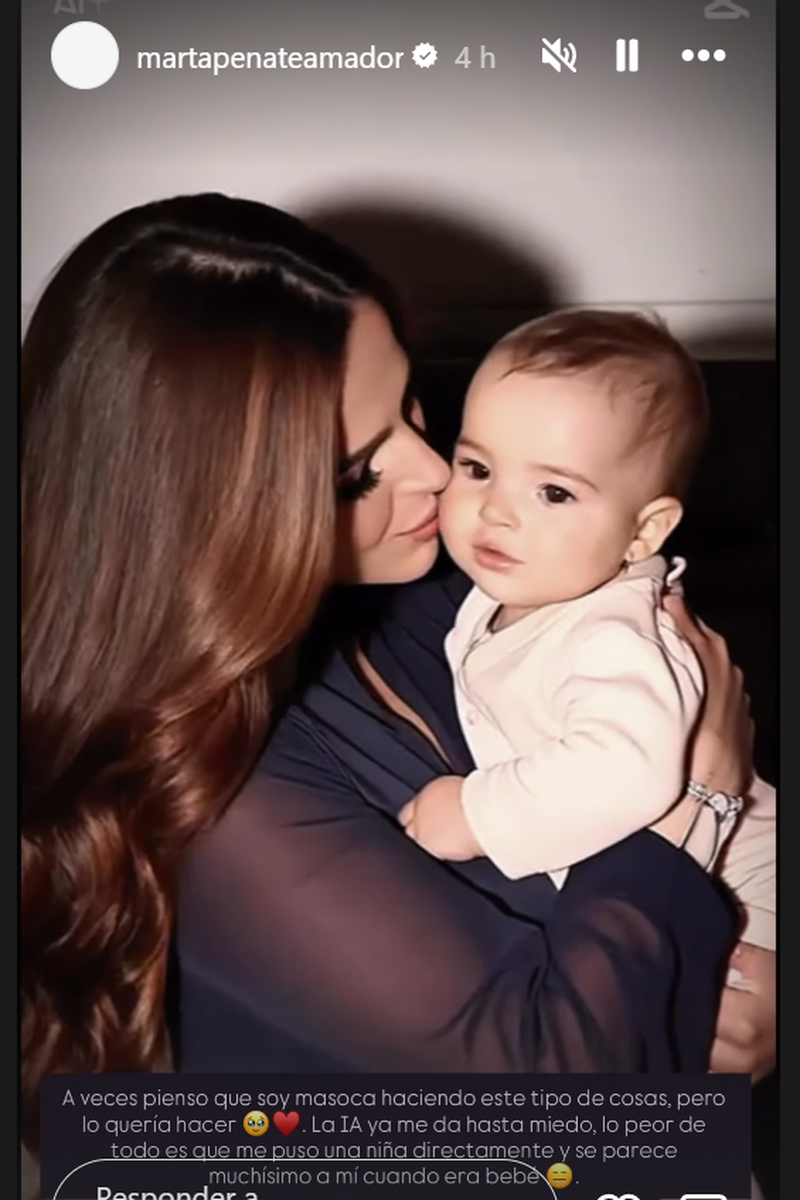 Marta Peñate recreando a su hija con IA