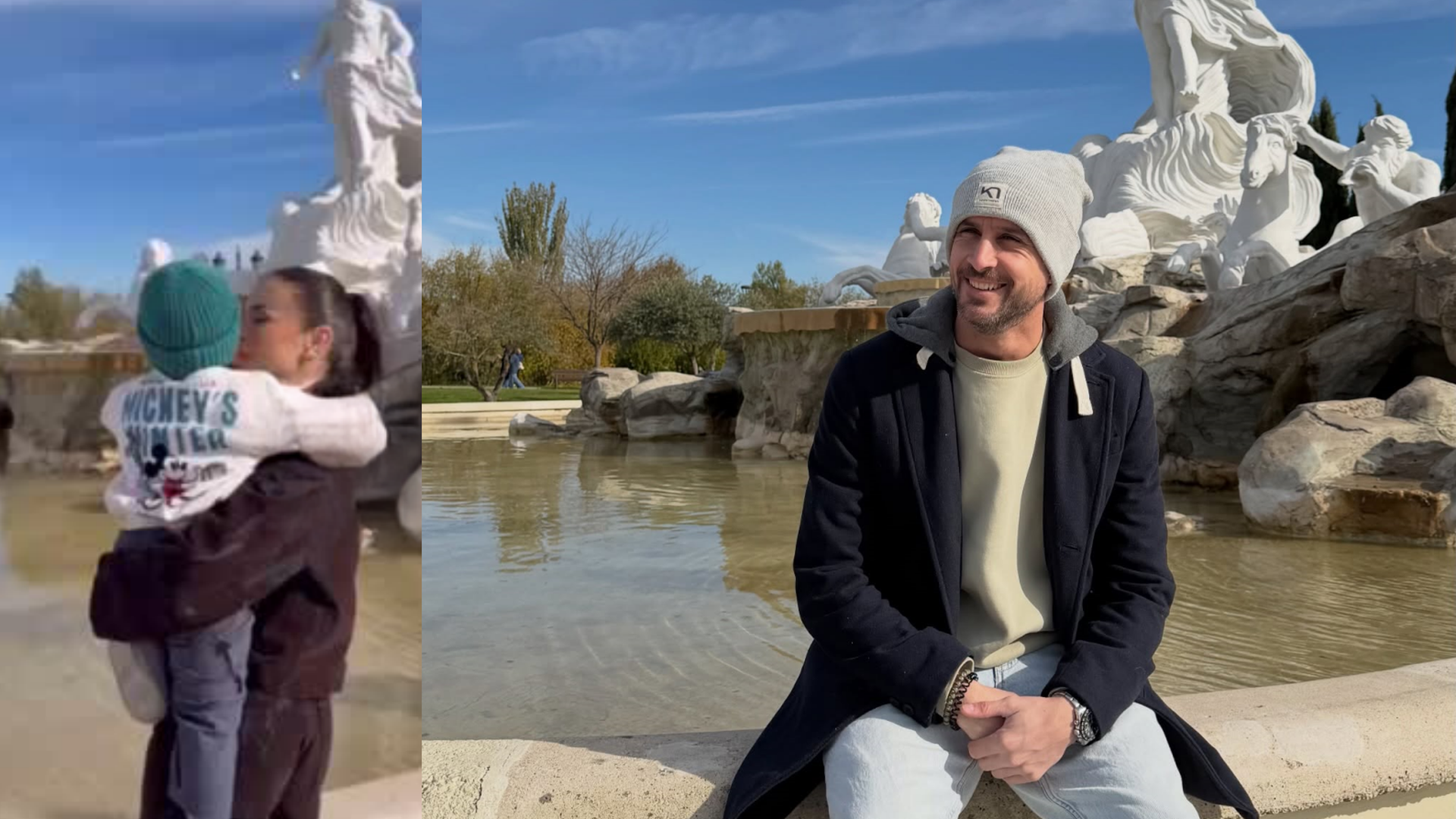 Ruth Basauri e Iván Rubio, juntos con el hijo de la extronista de 'MyHyV' en e parque Europa de Torrejón de Ardoz