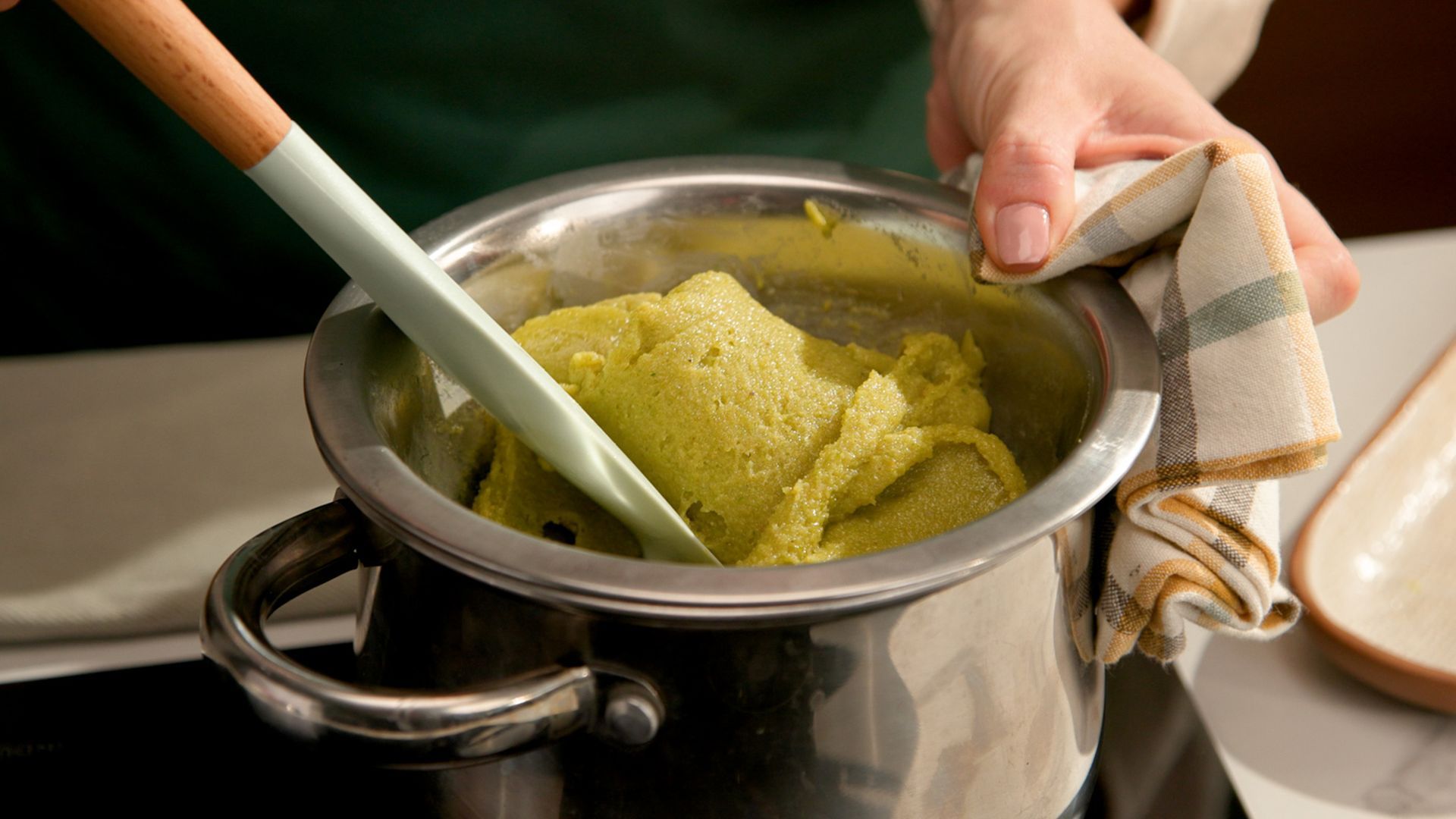 Crema homogénea de pistacho