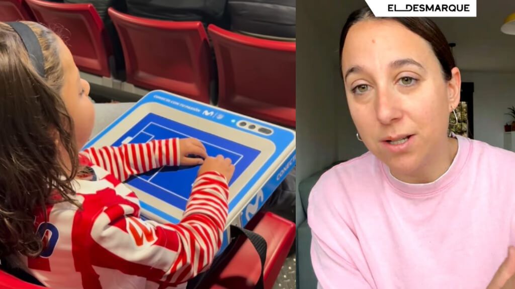 Lucía cuenta como su hijo Romeo, con discapacidad visual, disfrutó del Atlético de Madrid-Levante