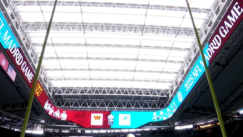 El Bernabéu, de gala para recibir el primer partido de NFL entre los Dolphins y los Commanders