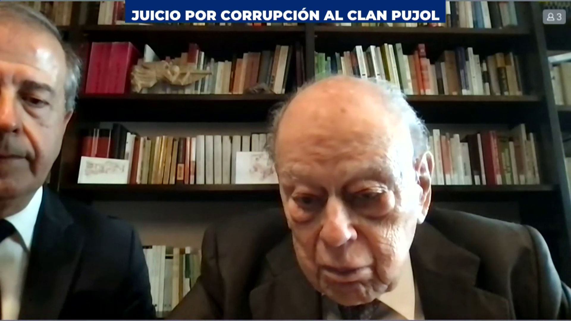 Jordi Pujol, ausente en la segunda sesión del juicio contra él y su familia: no prevé conectarse por videoconferencia hasta que declare